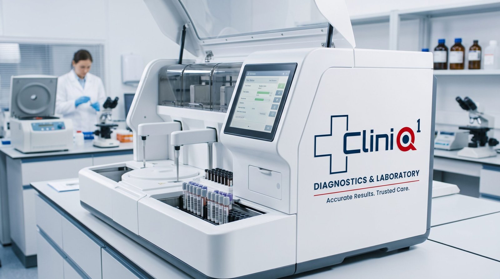 Modern diagnostic laboratory with sample storage